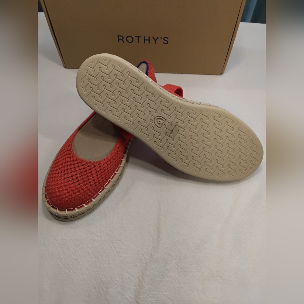Rothy’s TheEspadrille Mary Jane in Red Hot - Picture 2 of 5